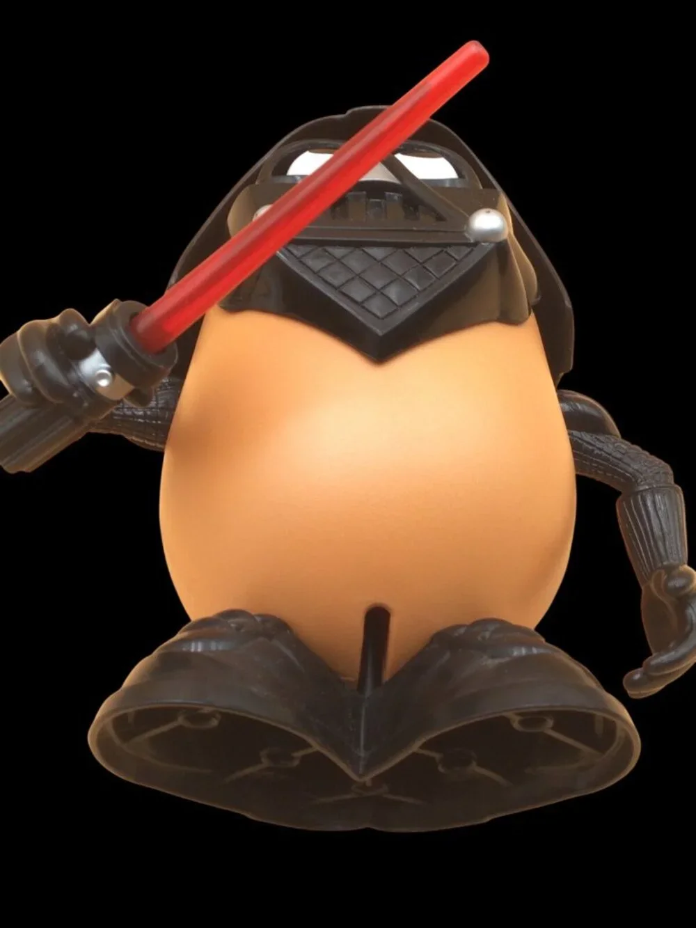 Stars Wars Darth Tater Figure Mr Potato Head Toy Red Light Saber Glowing Eyes